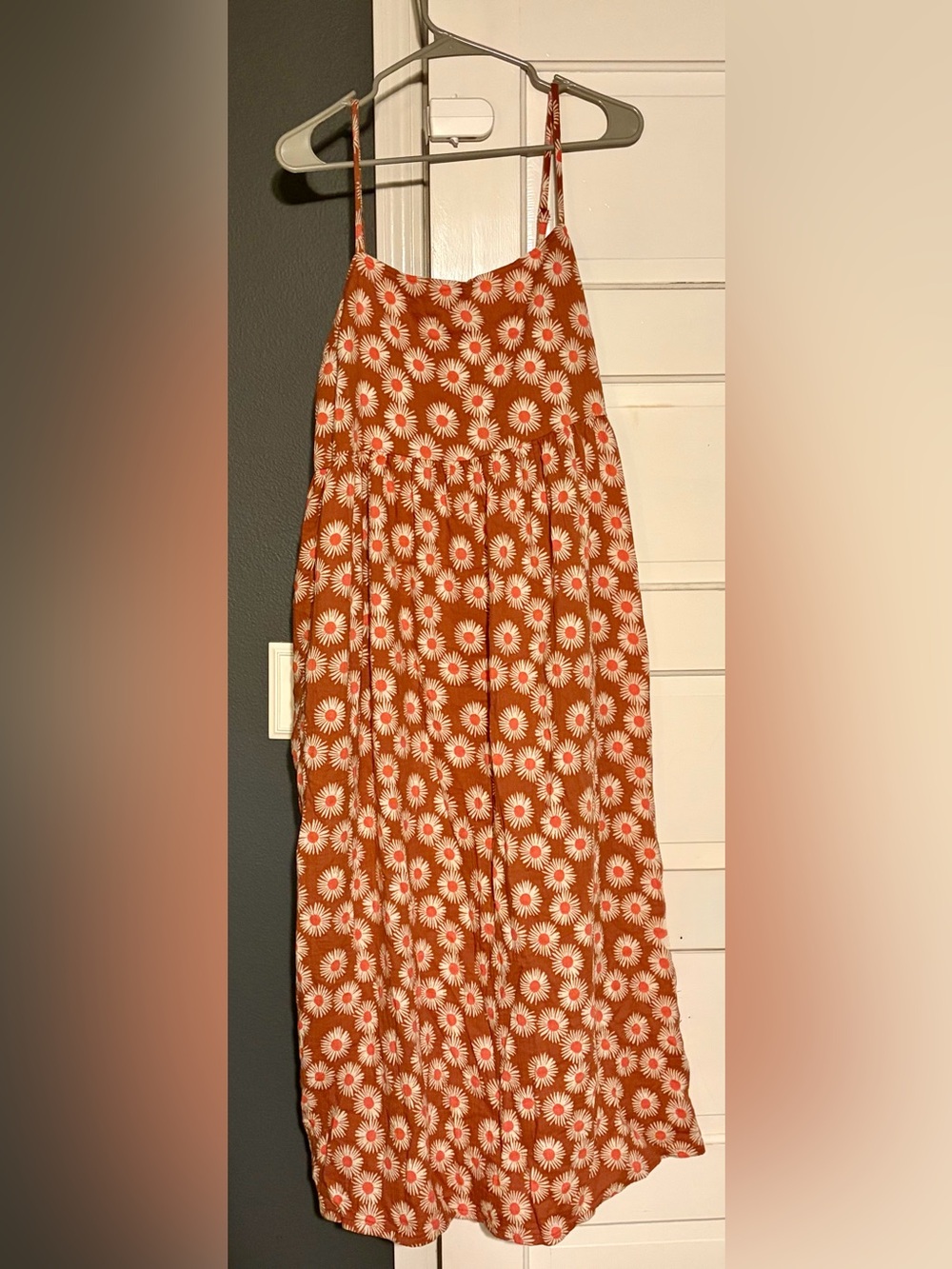 Hanna Andersson Women’s Floral Spaghetti-Strap Maxi Dress